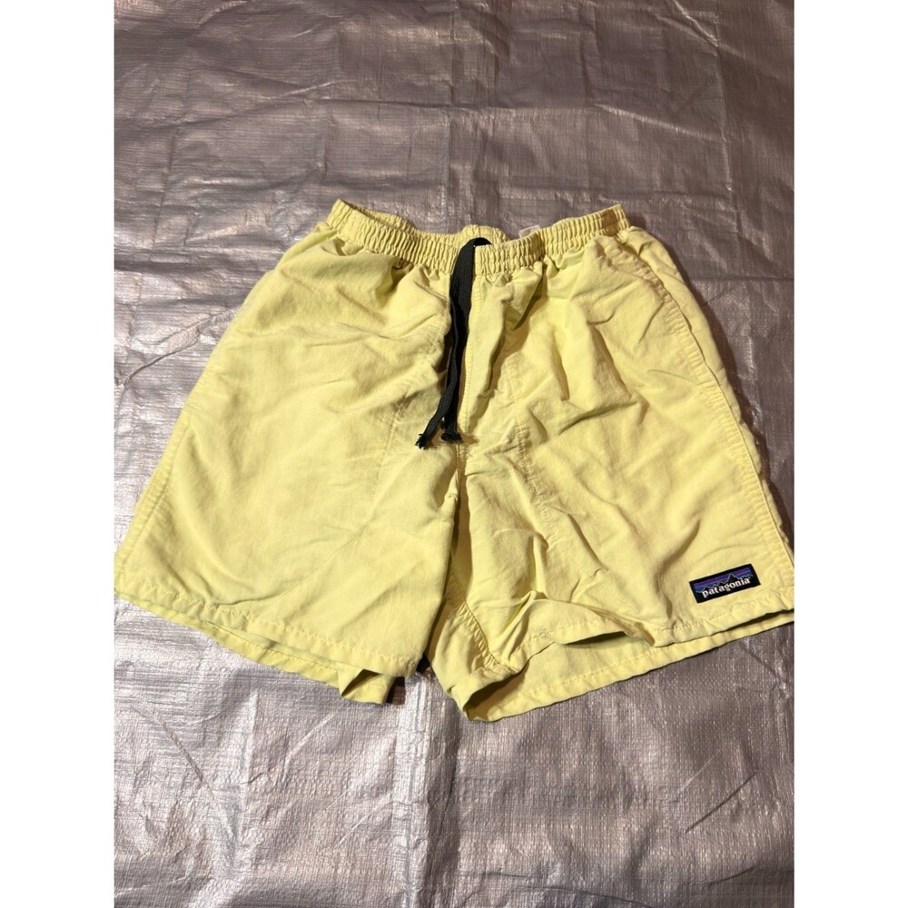 Patagonia Baggies Shorts 5 Inch Inseam Yellow Nylon Swim Trunks Mens Small SP21